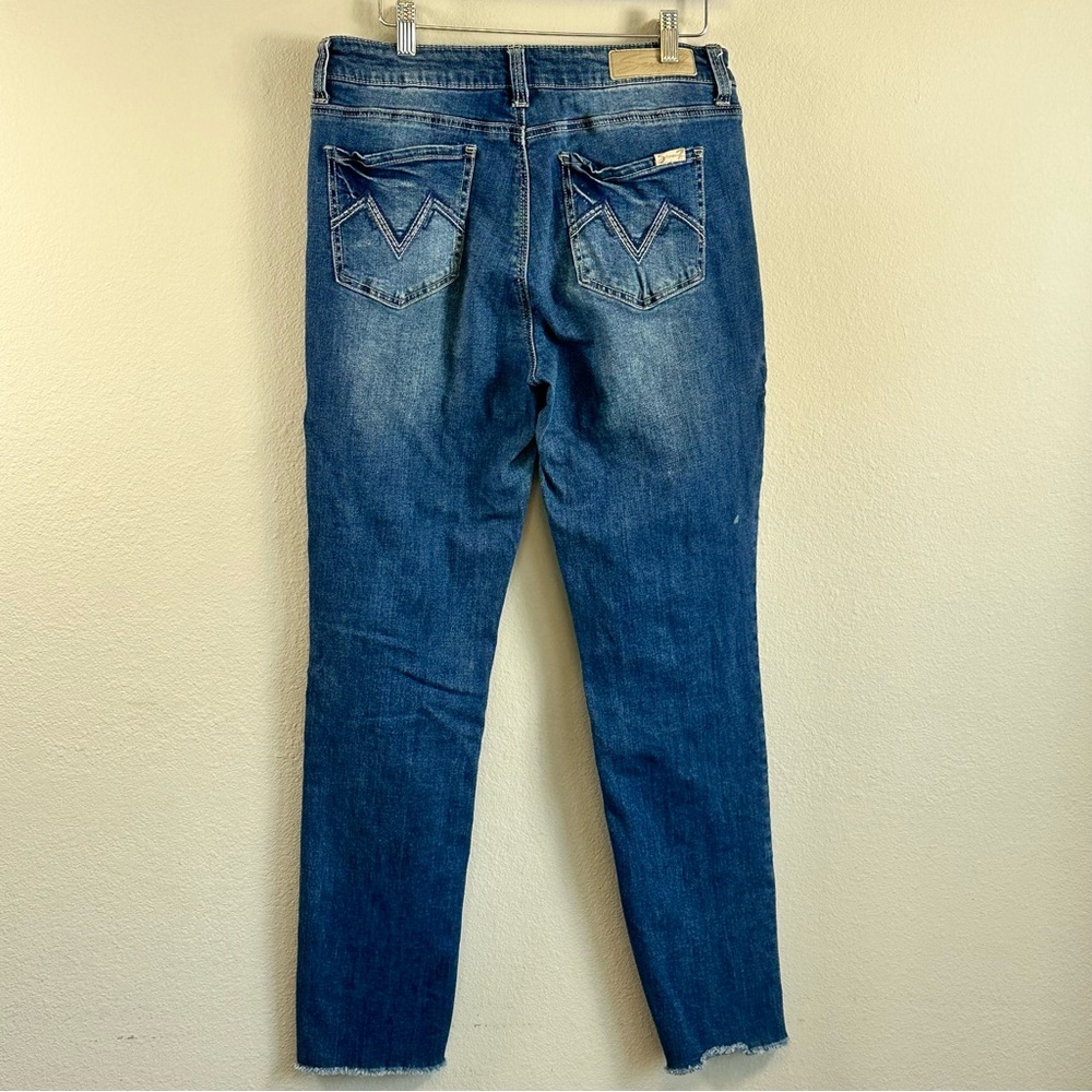 Seven7 Jeans Distressed Slim Straight Womens Size 12 Stretch - Picture 3 of 10